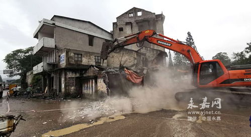 永嘉縣水門路工程拆遷工作圓滿完成，房屋拆除工程啟動(dòng)